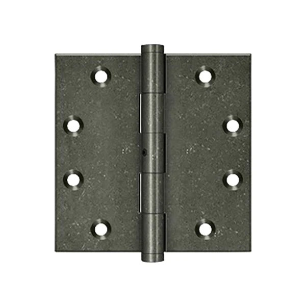 Deltana - 4-1/2" x 4-1/2" Square Hinge - NRP - Solid Brass