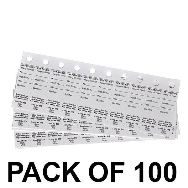 Lund - 513 - Key Receipt Cards - (Pack of 100)