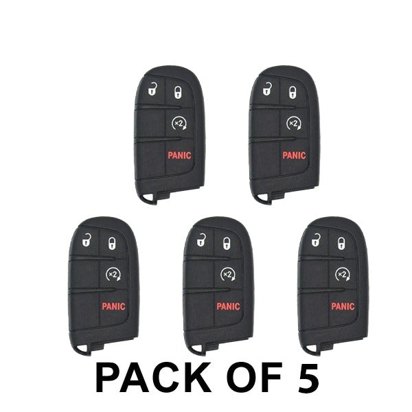 5 x 2011-2020 Jeep Dodge / 4-Button Smart Key / M3N-40821302 (AFTERMARKET) (Pack of 5)