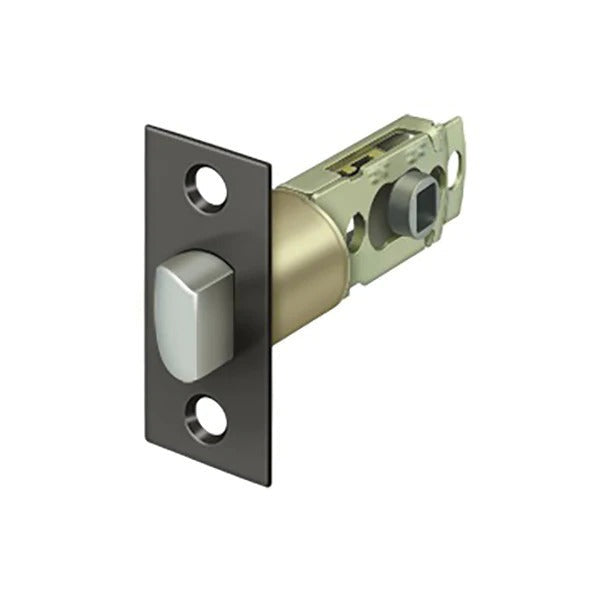 Deltana - Square Adjustable Latch Privacy/Passage - 2-3/8" Backset - 1 3/8" - 2" Door Thickness - Oil Rubbed Bronze
