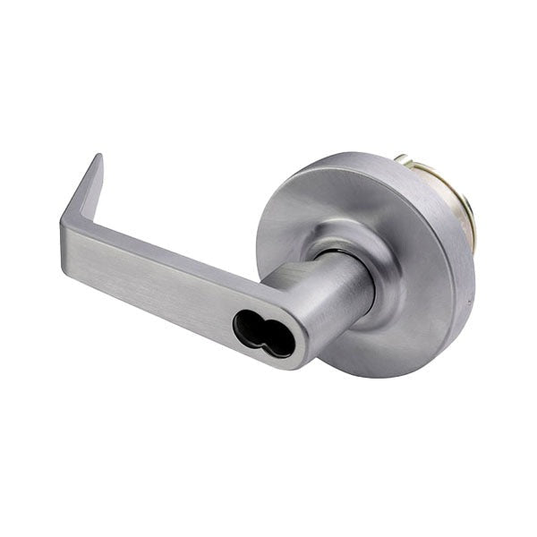 Arrow - SRX87 - Sierra Lever Trim With Rose - SFIC Prep Less Core - Exit Device Trim - Classroom - Satin Chrome - Grade 1