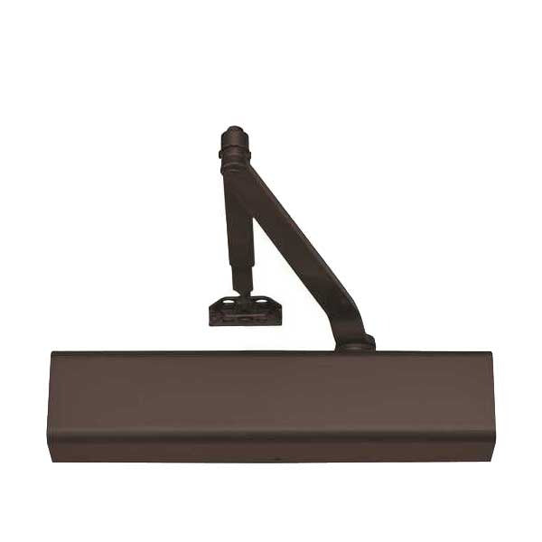Norton - 8501 - Tri-Packed Manual Door Closer - Back Check Function - PA Bracket/Regular/Top Jamb - Adjustable Arm - Adjustable Sizes 1-6 - Dark Bronze - Fire Rated - Grade 1
