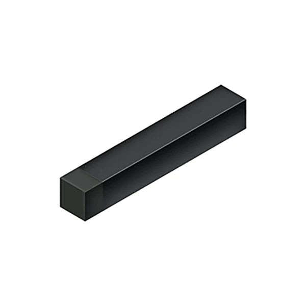 Deltana - 4" Modern Square Baseboard Bumper - Solid Brass - Flat Black