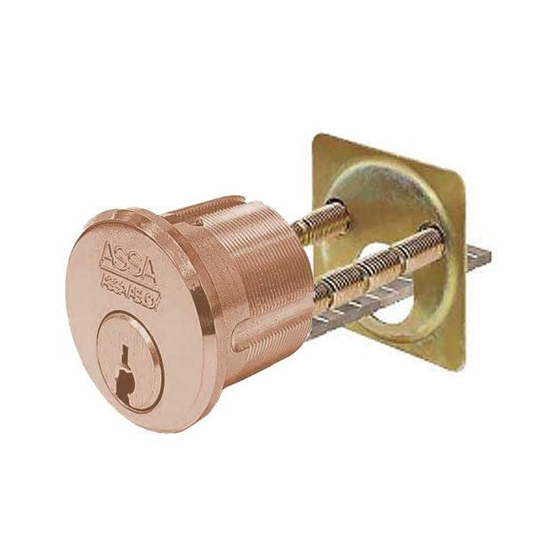 ASSA - Maximum+ Restricted - Mortise Cylinder - 1-1/8" - KA - Horizontal Tailpiece - Satin Bronze