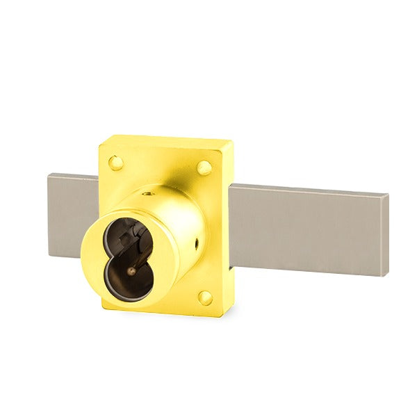 Olympus - 721DR - IC Core Deadbolt Cabinet Door Lock - BEST SFIC - 1-1/4" Cylinder Length - Long Bolt - Polished Brass - Optional Key Retaining - Optional High Security - Grade 1