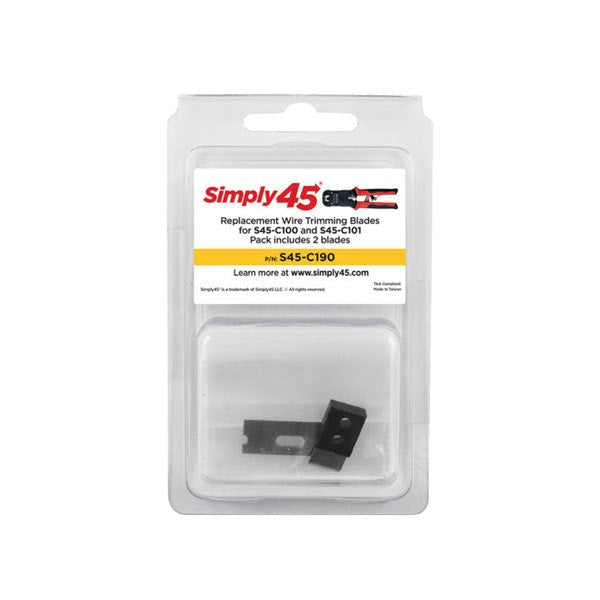 Simply45 - S45-C190 - Replacement Blades - for Simply45 Crimp Tools - Clamshell Set of 2