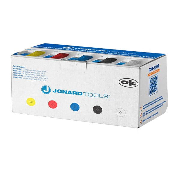 Jonard Tools - Kynar Wire & Dispenser Box - 5 Color Set (500 ft)