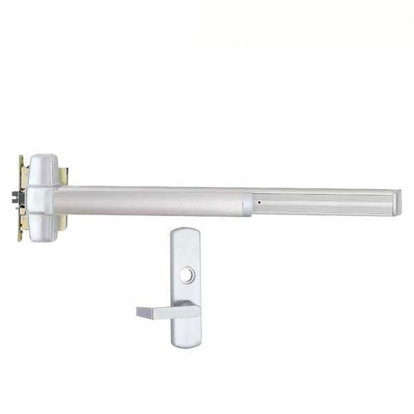 Von Duprin - 9875 - Mortise Lock Exit Device - 06 Lever - Night Latch - 3' Long - Less Core - RHR - Satin Chrome - Grade 1