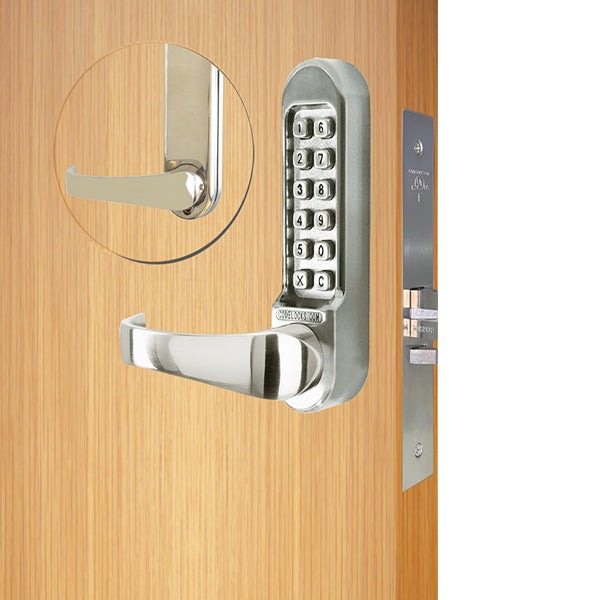 CodeLocks - CL550 - Mechanical Lock - Heavy Duty - 2 3/4" Backset - Mortise Lock - Stainless Steel