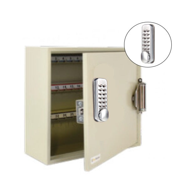 CodeLocks - Key Secure Hook Key Cabinet w/ CL160 - Self Closing - Mechanical Lock - Tubular Mortise Latch - Optional Size