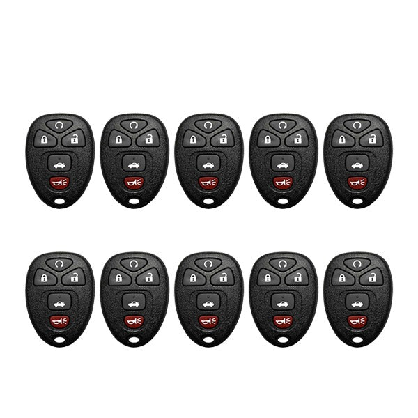 10 x 2004-2013 GM / 5-Button Keyless Entry Remote / PN: 22733524 / KOBGT04A (AFTERMARKET) (BUNDLE OF 10)