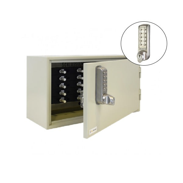 CodeLocks - Key Control Hook Key Control Cabinet w/ CL2255 - Brushed Steel - Electronic Lock - Tubular Mortise Latch - Optional Lock Prep - Optional Size