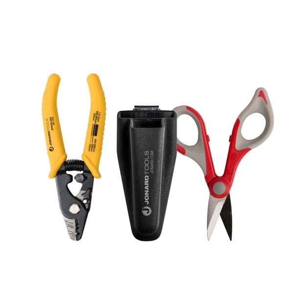 Jonard Tools - Fiber Stripper & Kevlar Shears Kit - Molded Pouch