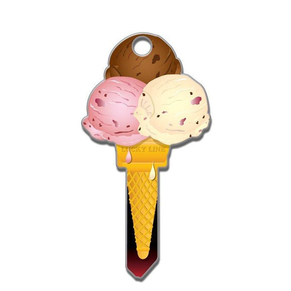 LuckyLine - B111S - Key Shapes - Ice Cream - Schlage - SC1 - 5 Pack