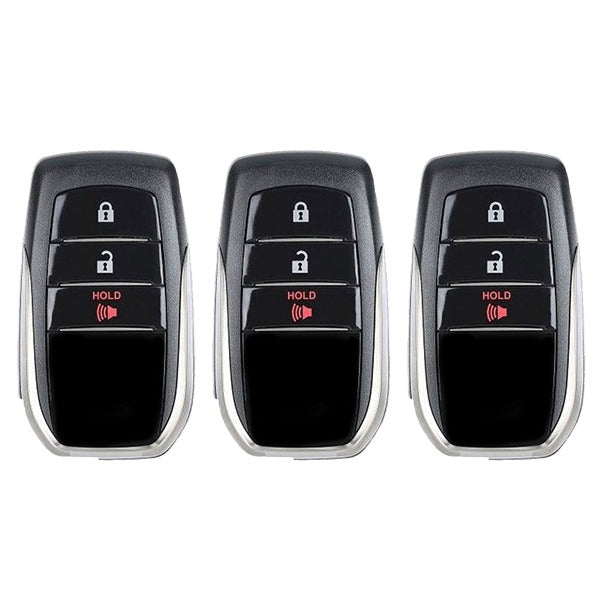 3 x 2020-2021 Toyota Land Cruiser / 3-Button Smart Key / PN: 89904-60X20 / HYQ14FBB-0010 / G Board (AFTERMARKET) (BUNDLE OF 3)