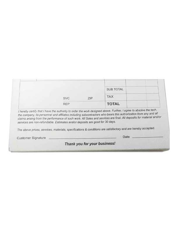 Custom Branded Locksmith Invoice / Receipt Books (50 Pack)
