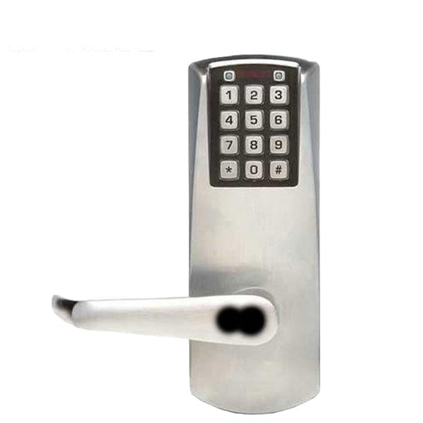 PowerPlex - P2066B - Electronic Self Powered Pushbutton Mortise Lever Set - SFIC - 23⁄4" Backset - Satin Chrome - Grade 1