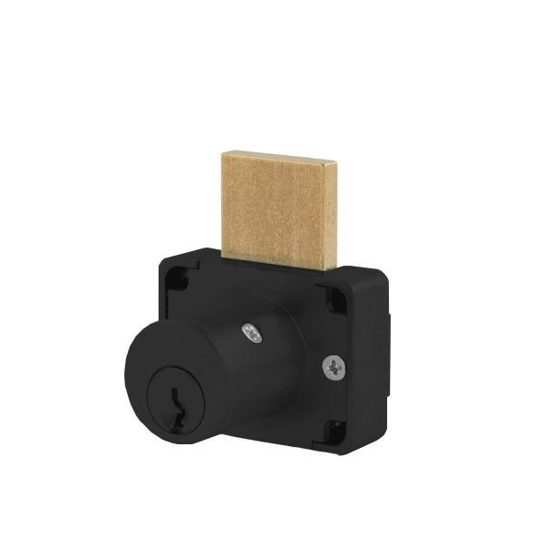 Olympus - 200DW - Drawer Deadbolt Lock - N Series National - D4291 4-pin - Key Retaining - Optional Cylinder Length - Standard Length Bolt - Matte Black - Optional Keying - Grade 1