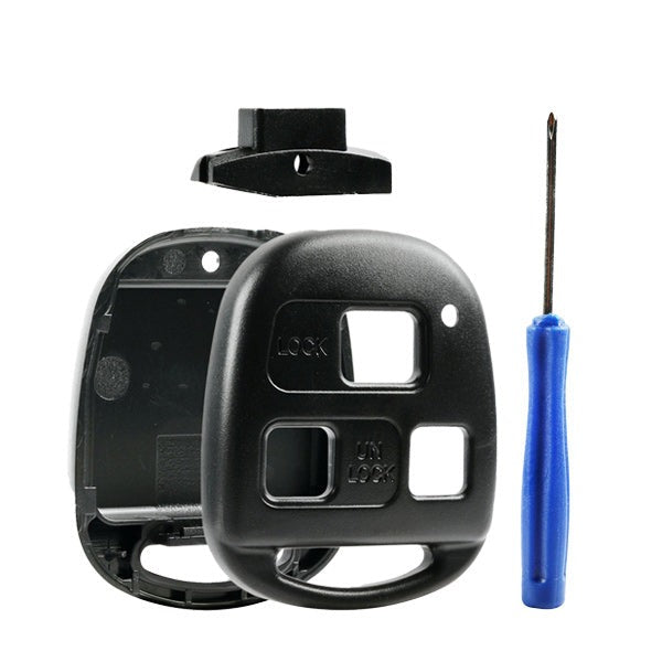 1997-2014 Lexus / 3-Button Remote Head Key SHELL Replacement Kit / TOY48 / HYQ12BBT, HYQ1512V (AFTERMARKET)