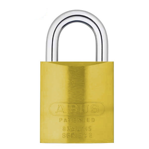 Abus - 83AL/45 - Aluminum Padlock - S2 - Schlage Everest - Zero Bitted - 6 Pin - Yellow Finish - Rekeyable - 1-3/4" Width