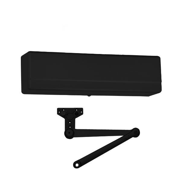 Sargent - 1431 - Powerglide Door Closer - Back Check Function - Heavy Duty Parallel Arm - Adjustable Size 1-6 - Plastic Cover - Black Suede - Fire Rated - Grade 1