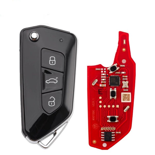 Xhorse - XKGA83EN - GA08 Style - 2nd Generation All Black - 3-Button Universal Remote - For VVDI Key Tools (Wired) (Replacement For XKGA81EN)