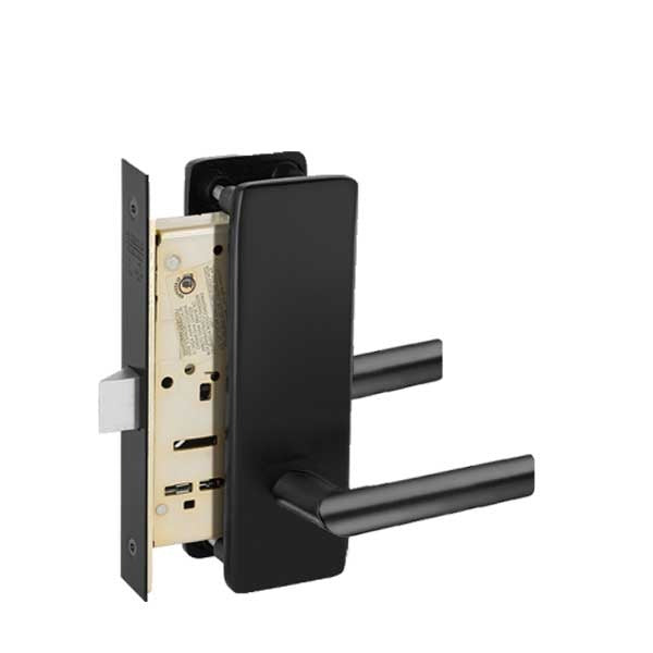 Sargent - R8215 - Mechanical Mortise Lock - Roseless / MI Lever - Passage - 1-3/4" Frame - Black Suede Powder Coat - Grade 1
