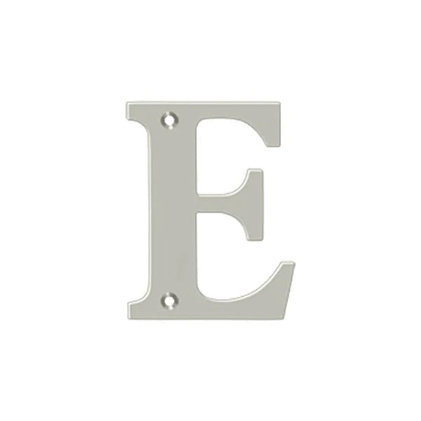 Deltana - 4" Residential Letter E - Brushed Nickel