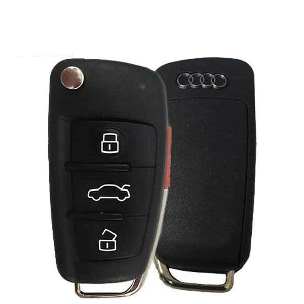 2013-2017 Audi A3 / Q2L / Q3 / 4-Button Flip Key / PN: 81A 837 220 J / NBGFS1271M / MQB / 315 Mhz (OEM Refurb)