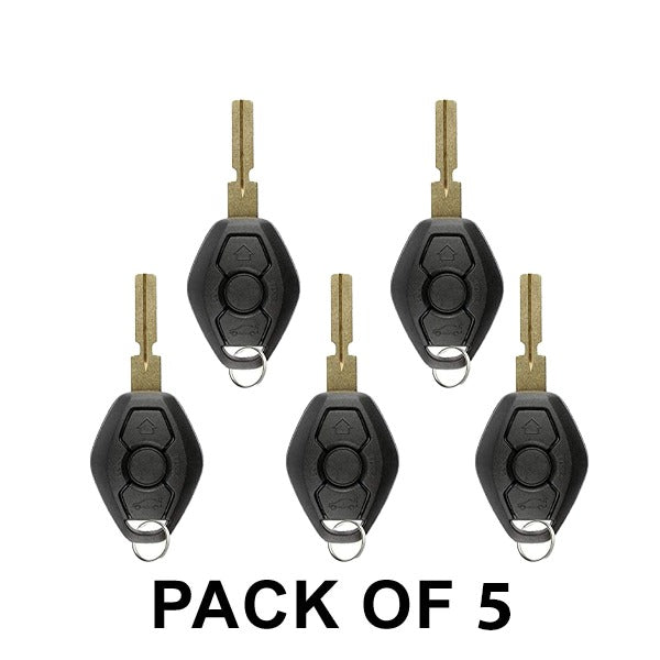 5 x 2000-2003 BMW 5 6 7 Z3 Series / 3-Button Remote Head Key / PN: 8382328 / LX8FZV / 4-Track EWS (AFTERMARKET) (Pack of 5)