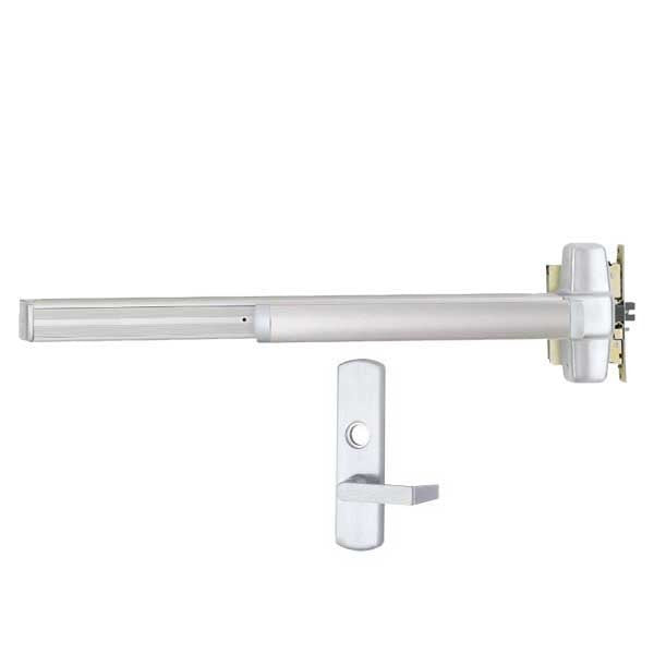 Von Duprin - 9875 - Mortise Lock Exit Device - Night Latch - 3' Long - Less Core - Satin Chrome - Grade 1