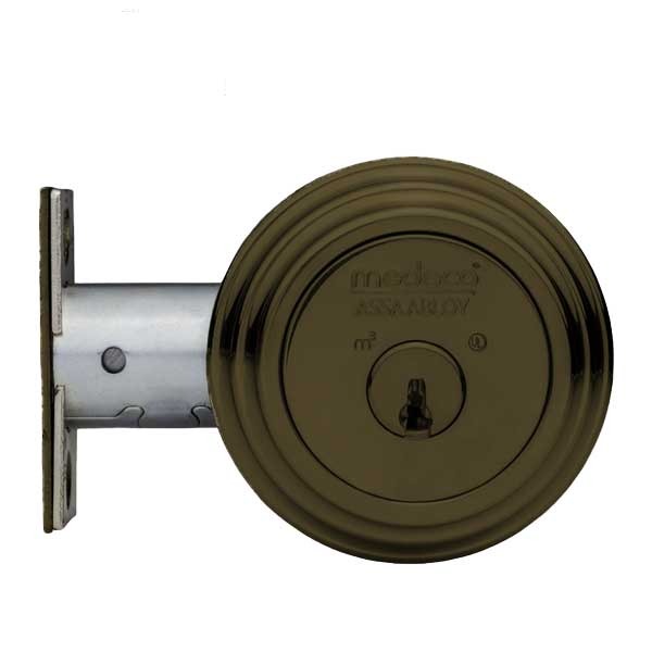 Medeco - 11TR503 - Maxum Residential - M3 Biaxial - 5-Pin - Single Deadbolt - 2-3/8" - DL Keyway Pinned - 10 - Satin Brass Blackened - Grade 1