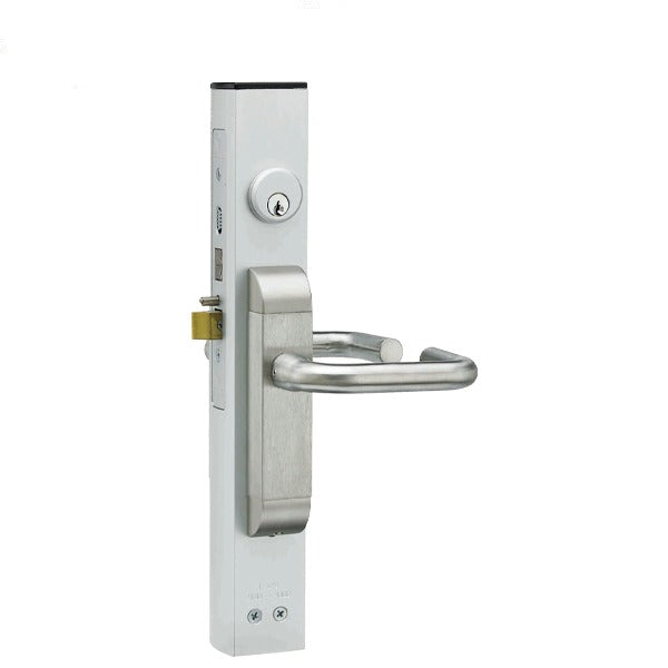 Adams Rite - 2190 - Dual Force Interconnected Lock - 1-1/8" Backset - Flat Strike - Satin Stainless Steel
