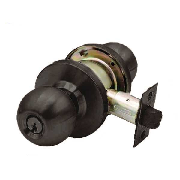 Commercial Door Knob Set - 2-3/4” Standard Backset - Oil Rubbed Bronze - Classroom - Grade 2