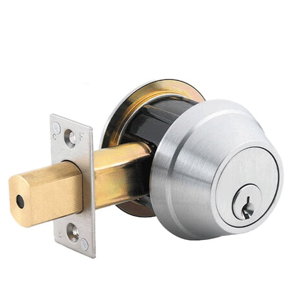 Stanley - QDB180 - Heavy Duty Auxiliary Deadbolt - Single Cylinder - Square Deadbolt Strike - Schlage C Keyway