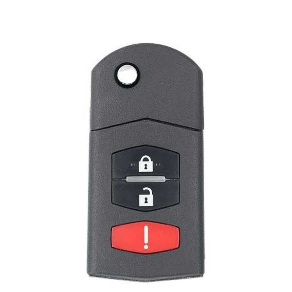 2006 - 2015 Mazda / 3-Button Flip Key / PN: CC43-67-5RYC / BGBX1T478SKE125-01 (AFTERMARKET)