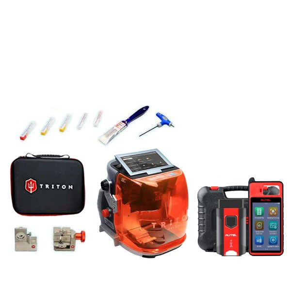 Triton PLUS - Automatic Key Cutting Machine (Automotive Edition) + Autel KM100 Universal Key Generator Kit