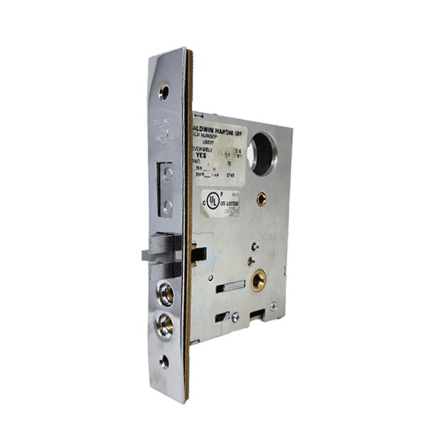 Baldwin - 6020 - Mortise Lock - 2 3/4" Backset - Entrance - Optional Handing - 260 - Polished Chrome