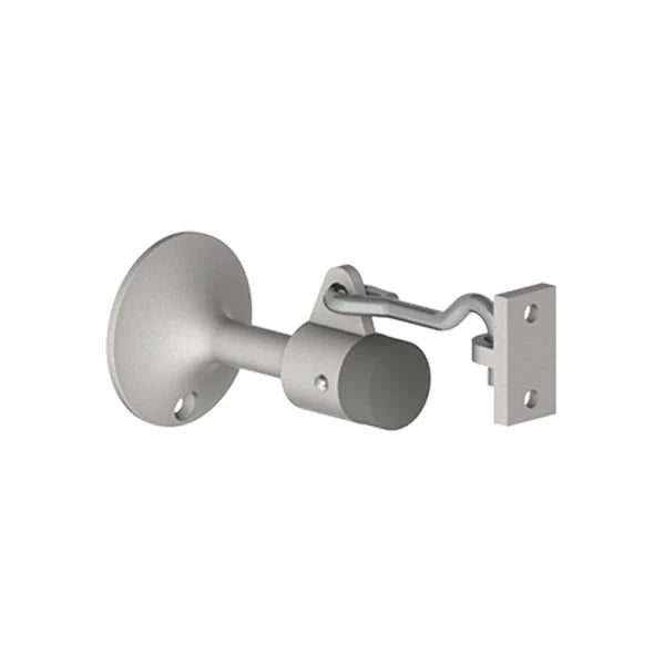 Hager - 256W - Manual Wall Stop & Holder - Satin Chrome