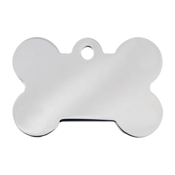 Ilco - Tag-Bone 1L - Large Chrome Plated Bone - Replacement Pet Tags (Bundle of 10)