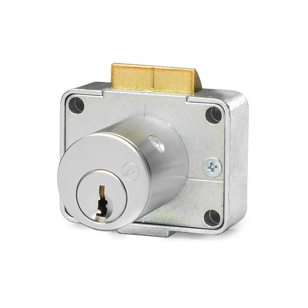 Olympus - 996 - Drawer Latch Lock - Optional Cylinder Length - Satin Chrome - Optional Handing - Optional Keying