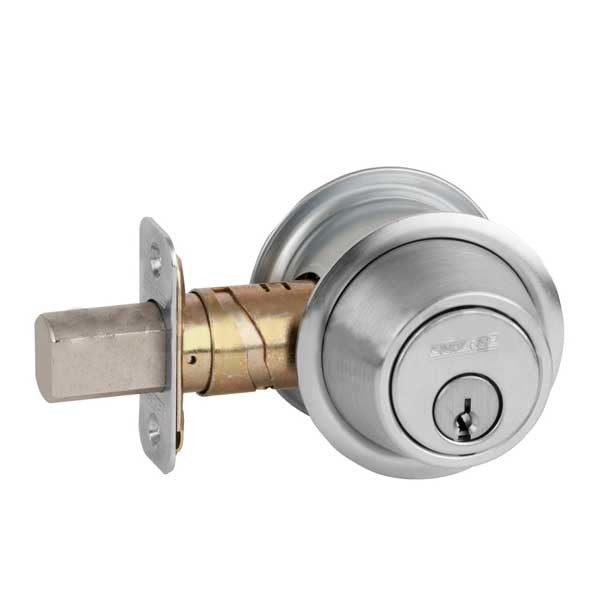 Schlage - B561P - One Way Deadbolt - Satin Chrome - C123 Keyway - Grade 2