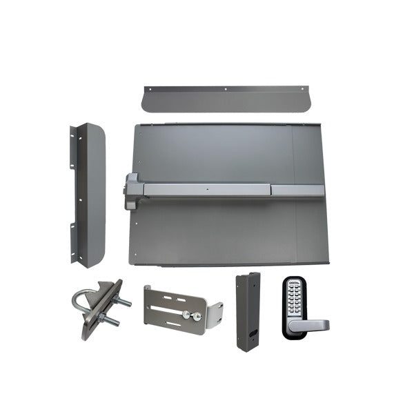 Lockey - ED61 - Edge Panic Shield Security Kit - With PB1100 Panic Bar - Silver