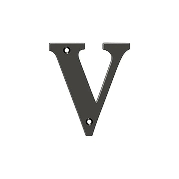Deltana - 4" Residential Letter V - Optional Finish