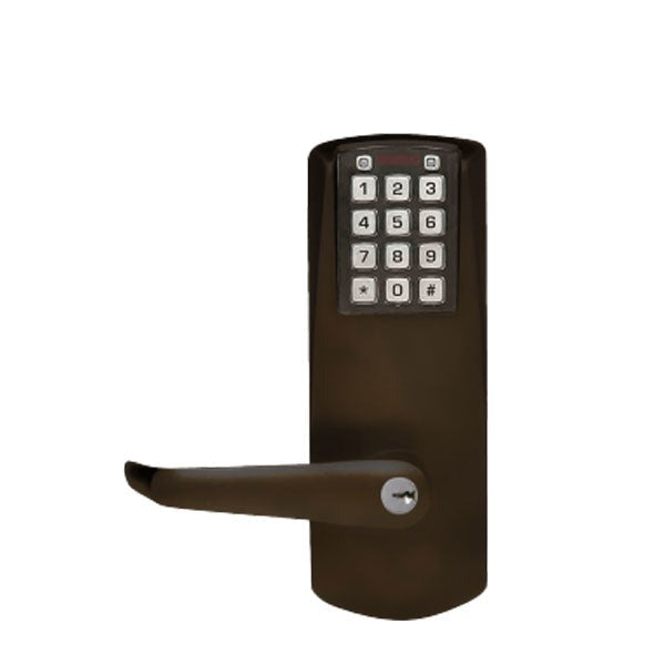 E-Plex - E2031XS - Electronic Pushbutton Cylindrical Lever Set - Schlage 'C' - 23⁄4" Backset - Dark Bronze - Grade 1