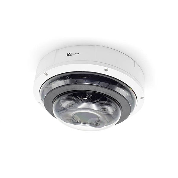 IC Realtime - IPEL-M80V-IRW1 / 2MP Multi Lens IP Dome / I-Sniper 4 X 2.7 - 12mm Motorized Lens (105°) / 98 Feet IR / PoE+ Capable