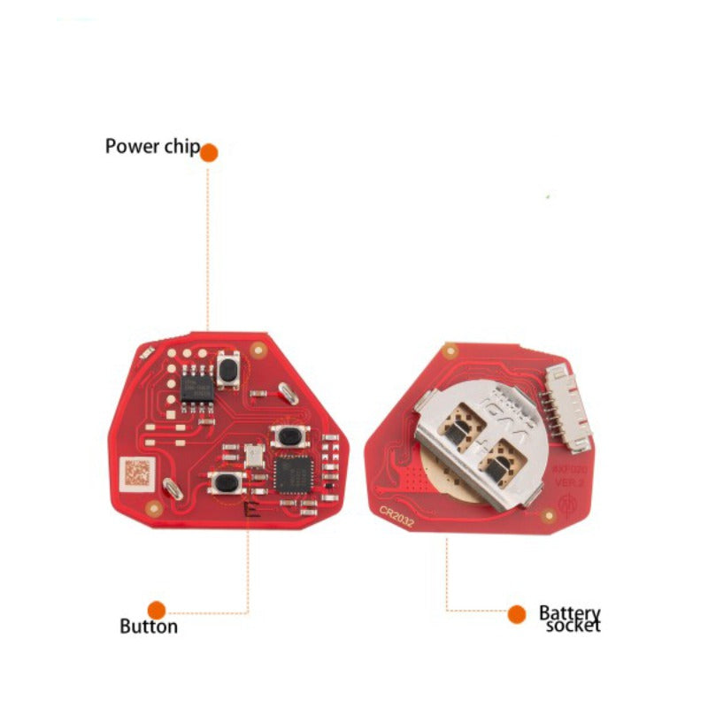 Xhorse - XKTO24EN - Toyota Style / 3-Button Universal Remote Head Key for VVDI Key Tools - XM5118 Chip - (Wireless) (Replacement For XKTO04EN)