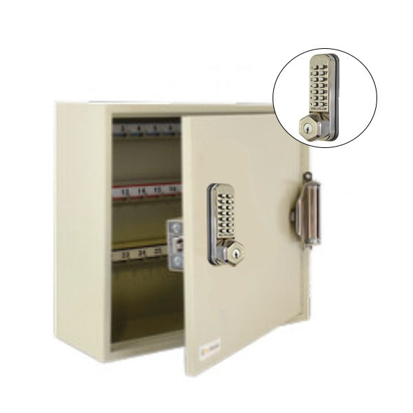 CodeLocks - Key Secure Hook Padlock Cabinet w/ CL255 - Self Closing - Mechanical Lock - Tubular Latch - Optional Cabinet Storage
