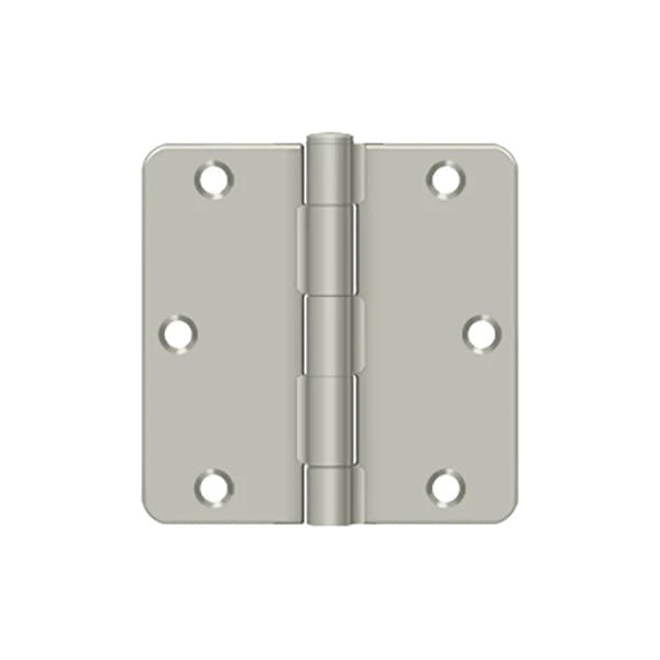 Deltana - 3-1/2" x 3-1/2" x 1/4" Radius Hinge - Residential Thickness - Satin Nickel