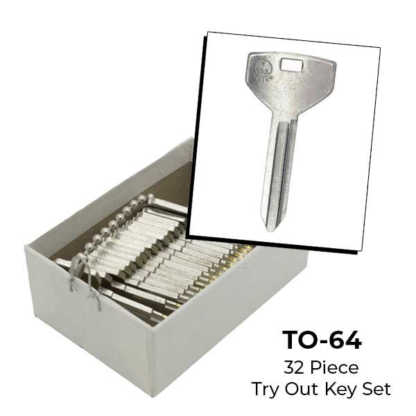 AeroLock - TO-64 - Chrysler 1993 - Door/Trunk Locks Try-Out Set - Y155 - 32 Keys